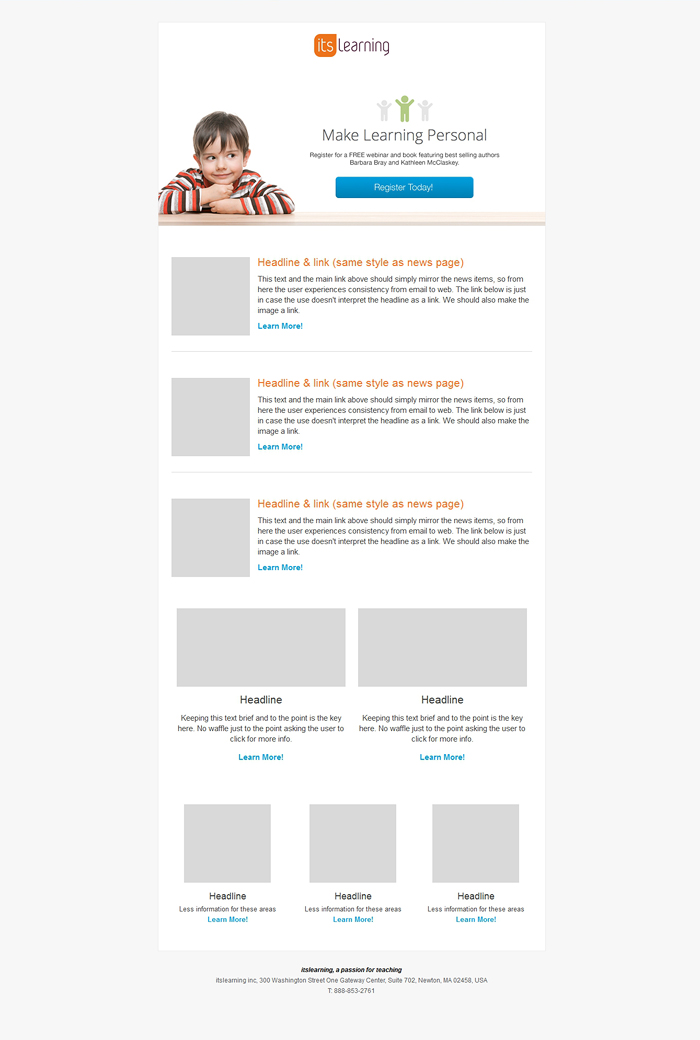 itslearning email template screen cap - full