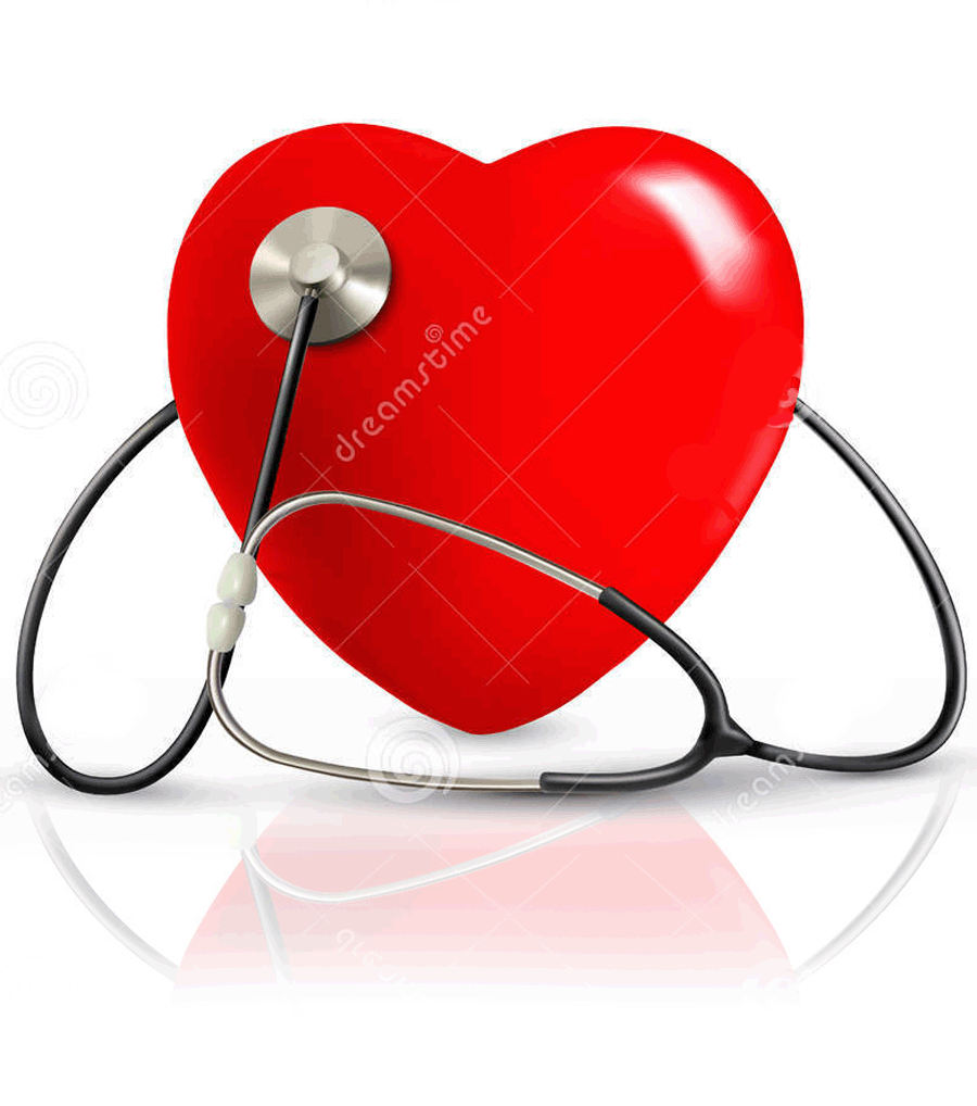 stock photo of heart with stethoscope around it