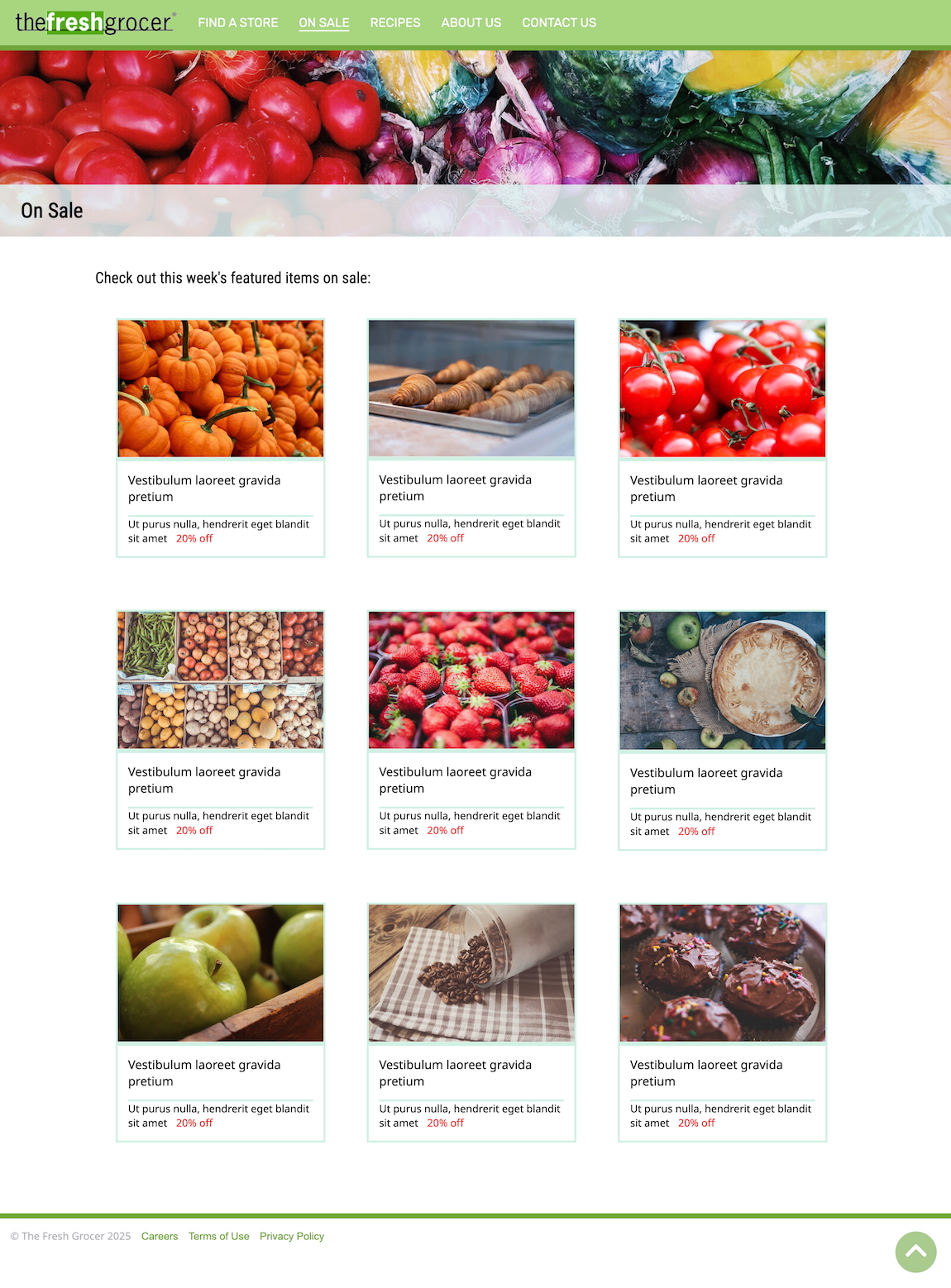 The Fresh Grocer screenshot - sale page