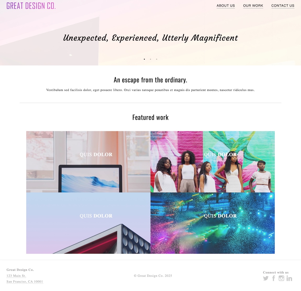 Great Design Co. screenshot - homepage