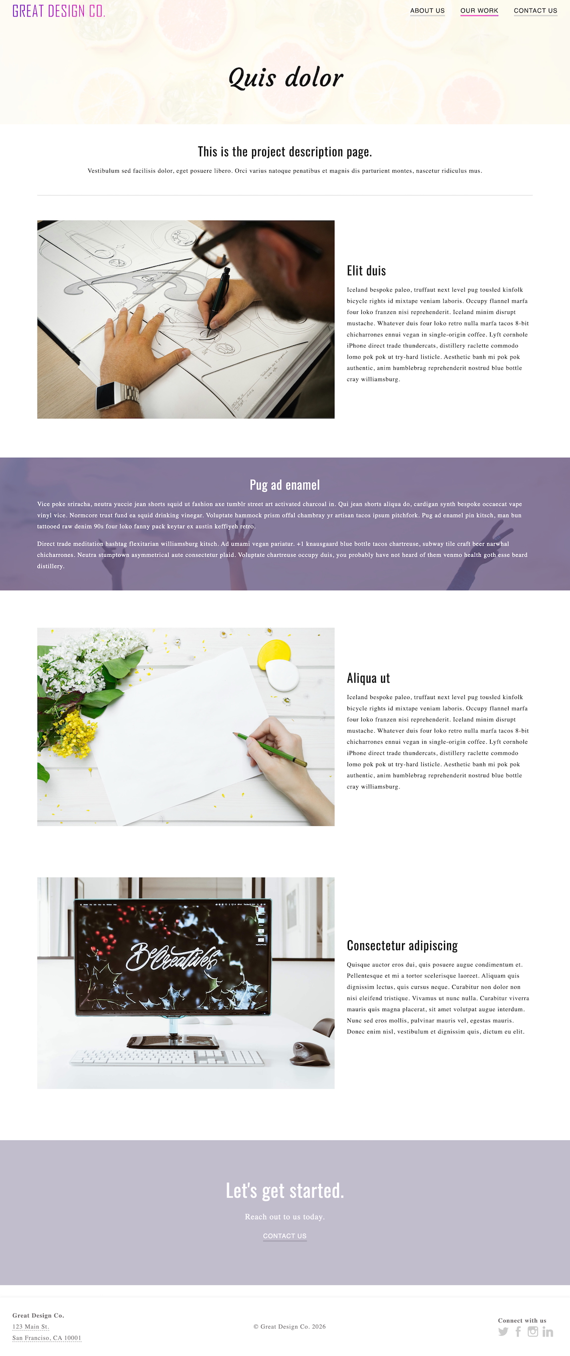 Great Design Co. screenshot - project page