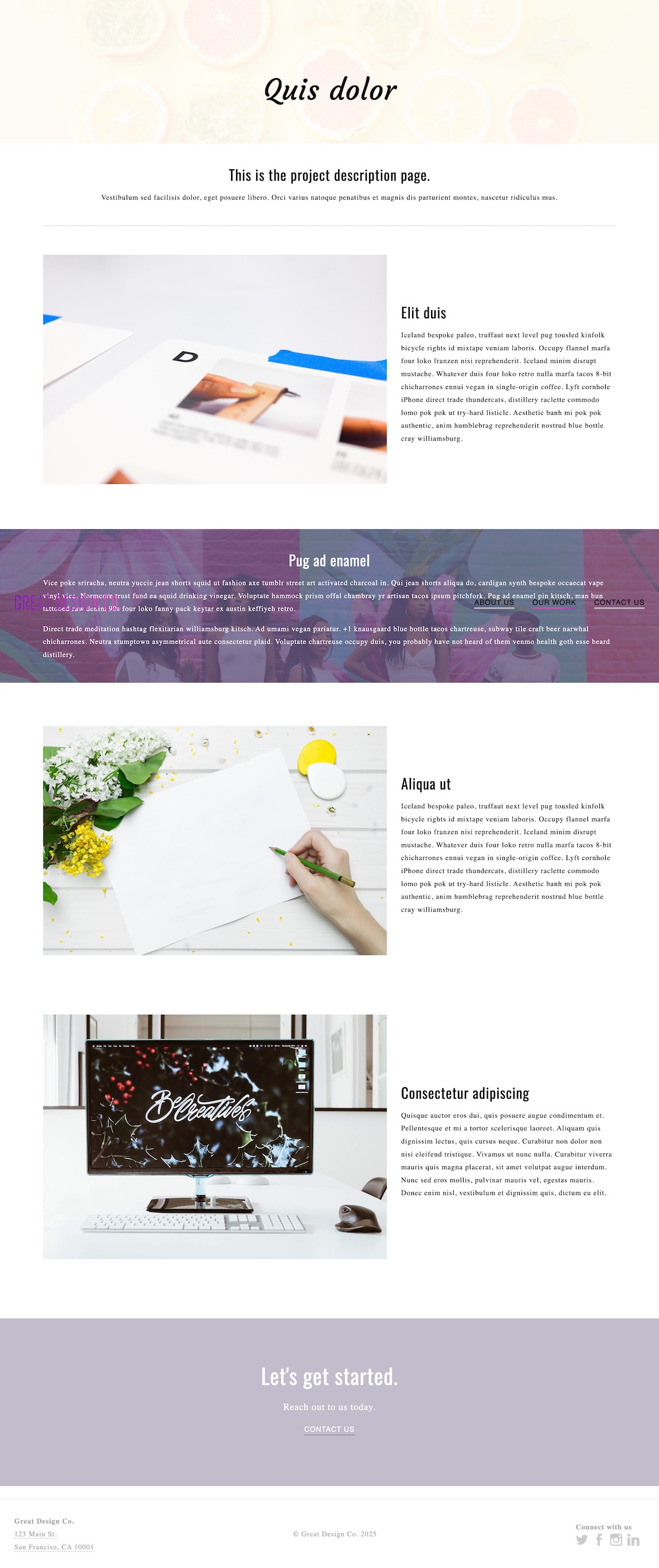 Great Design Co. screenshot - project page
